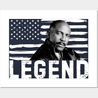 VINTAGE AMERICAN FLAG CONTAINING LOUIS GOSSETT JR Posters and Art